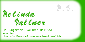 melinda vallner business card